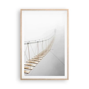 Poster in einem Rahmen aus heller Eiche - Wohin wird es dich führen? - 61x91 cm