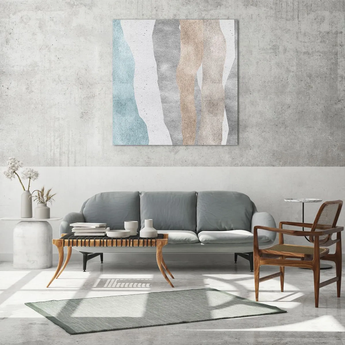 Glasbild - Bild auf glas - Studie über Nähe - 70x70 cm