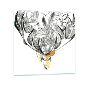 Glasbild - Bild auf glas - Ecken des Überflusses - 70x70 cm