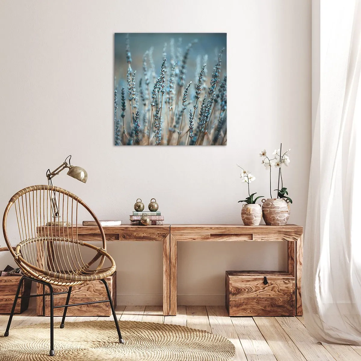 Bild auf Leinwand - Leinwandbild - Duftendes Kornfeld - 70x70 cm