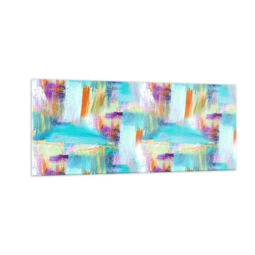 Glasbild - Bild auf glas - Fröhlicher Labyrinth-Liner - 100x40 cm