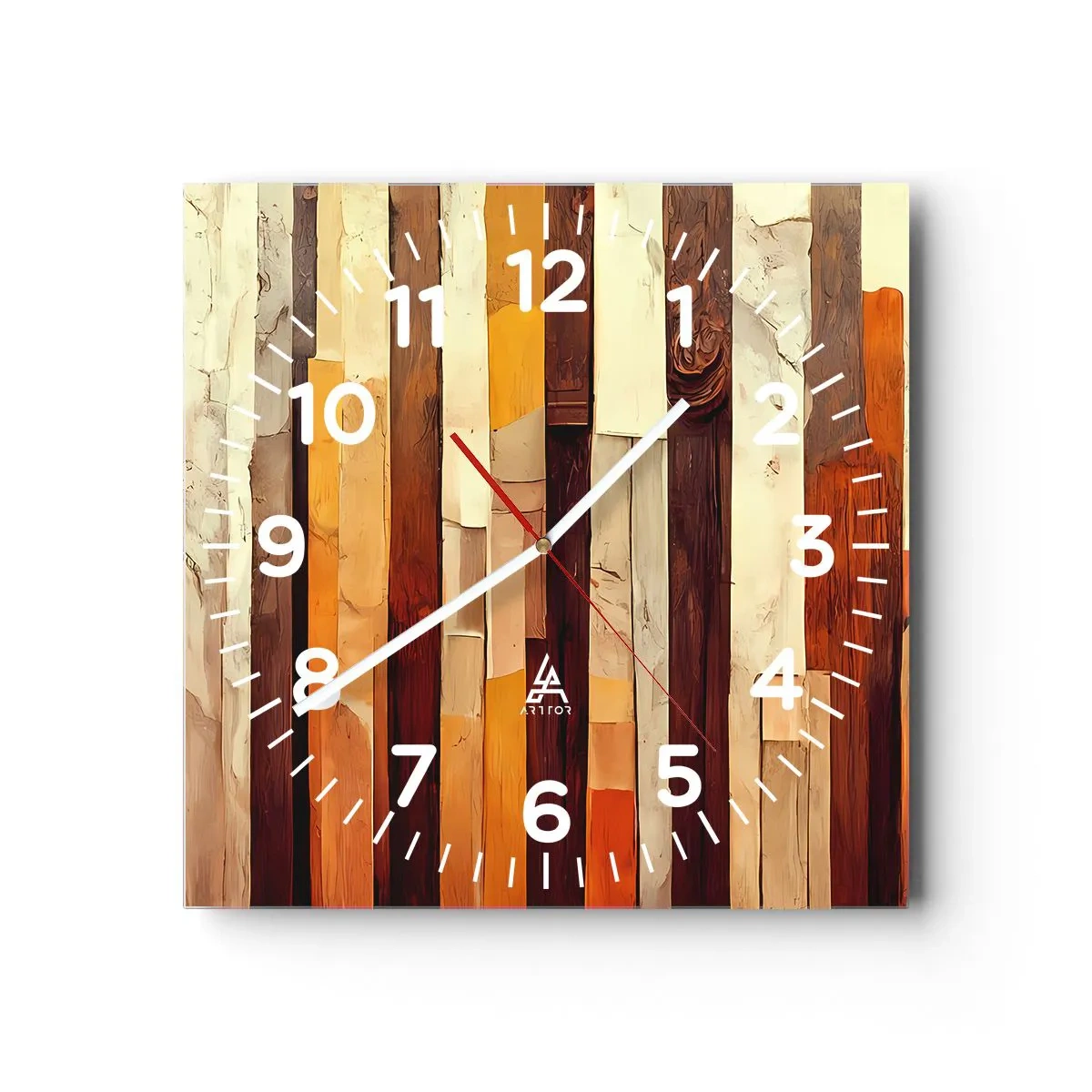 Wanduhr - Glasuhr - Hymne der Waldbäume - 30x30 cm