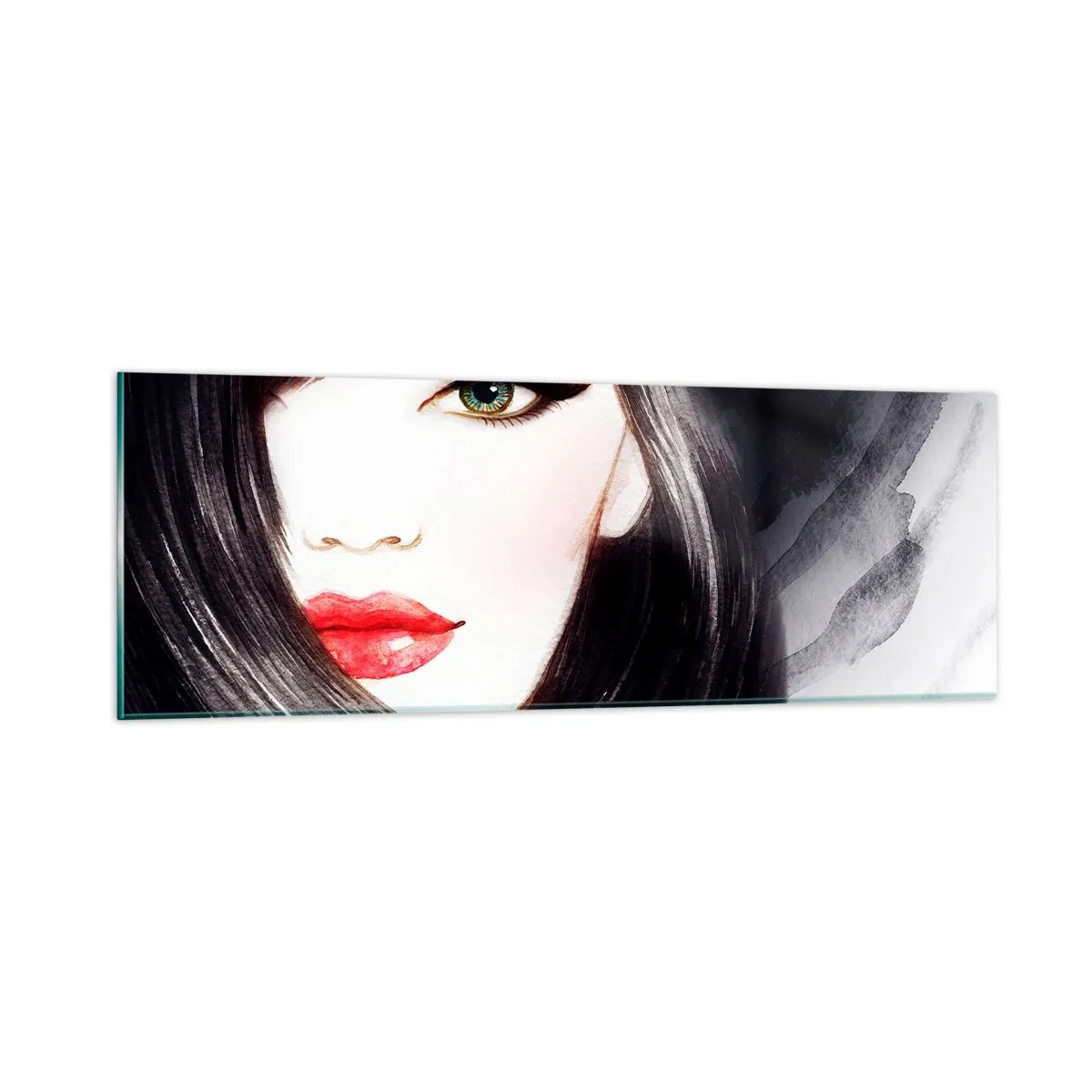 Glasbild - Bild auf glas - Saphir-Optik - 90x30 cm