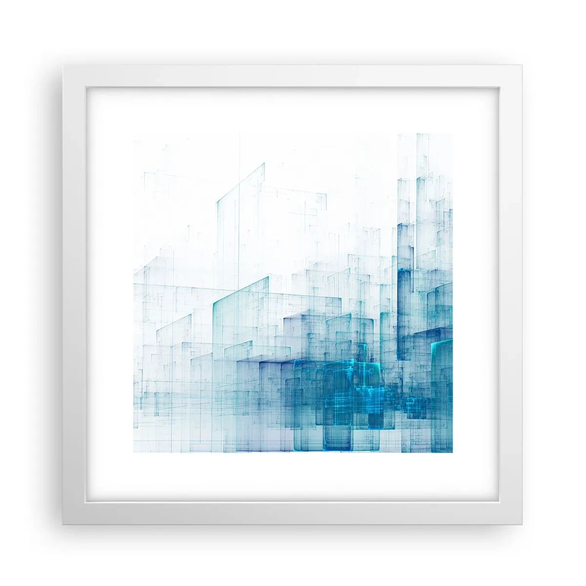 Poster in einem weißen Rahmen - Wie der Raum wgeschaffen urde - 30x30 cm