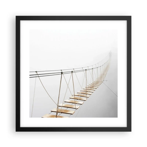 Poster in einem schwarzem Rahmen - Wohin wird es dich führen? - 40x40 cm