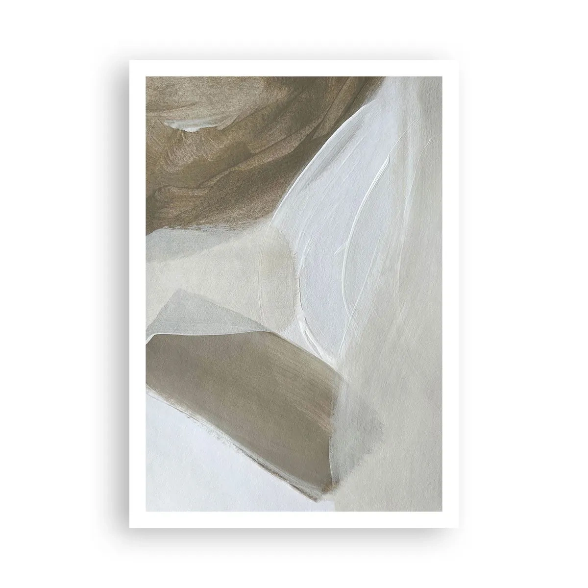 Poster - Welle aus Weiß - 70x100 cm