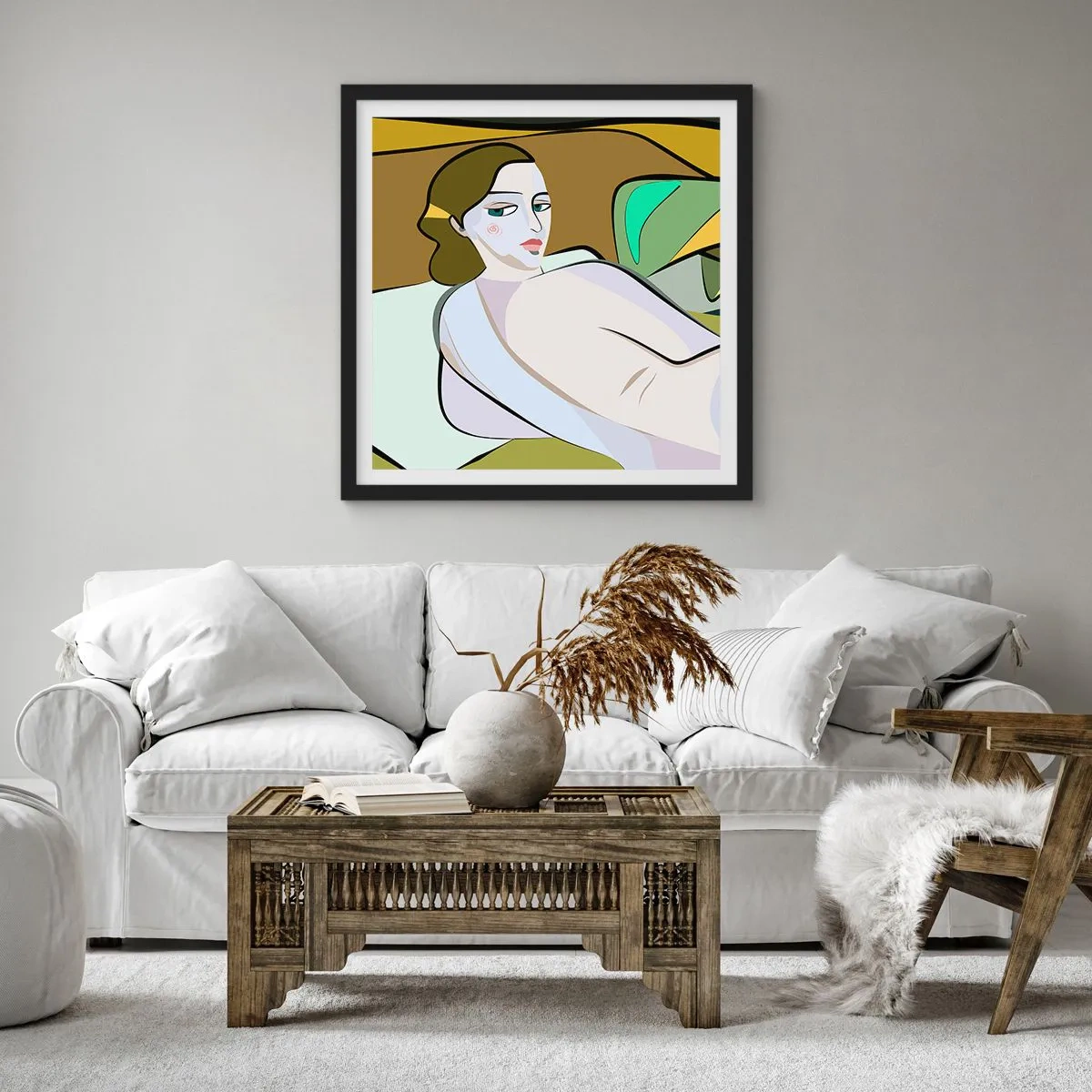 Poster in einem schwarzem Rahmen - Intimes Porträt - 40x40 cm