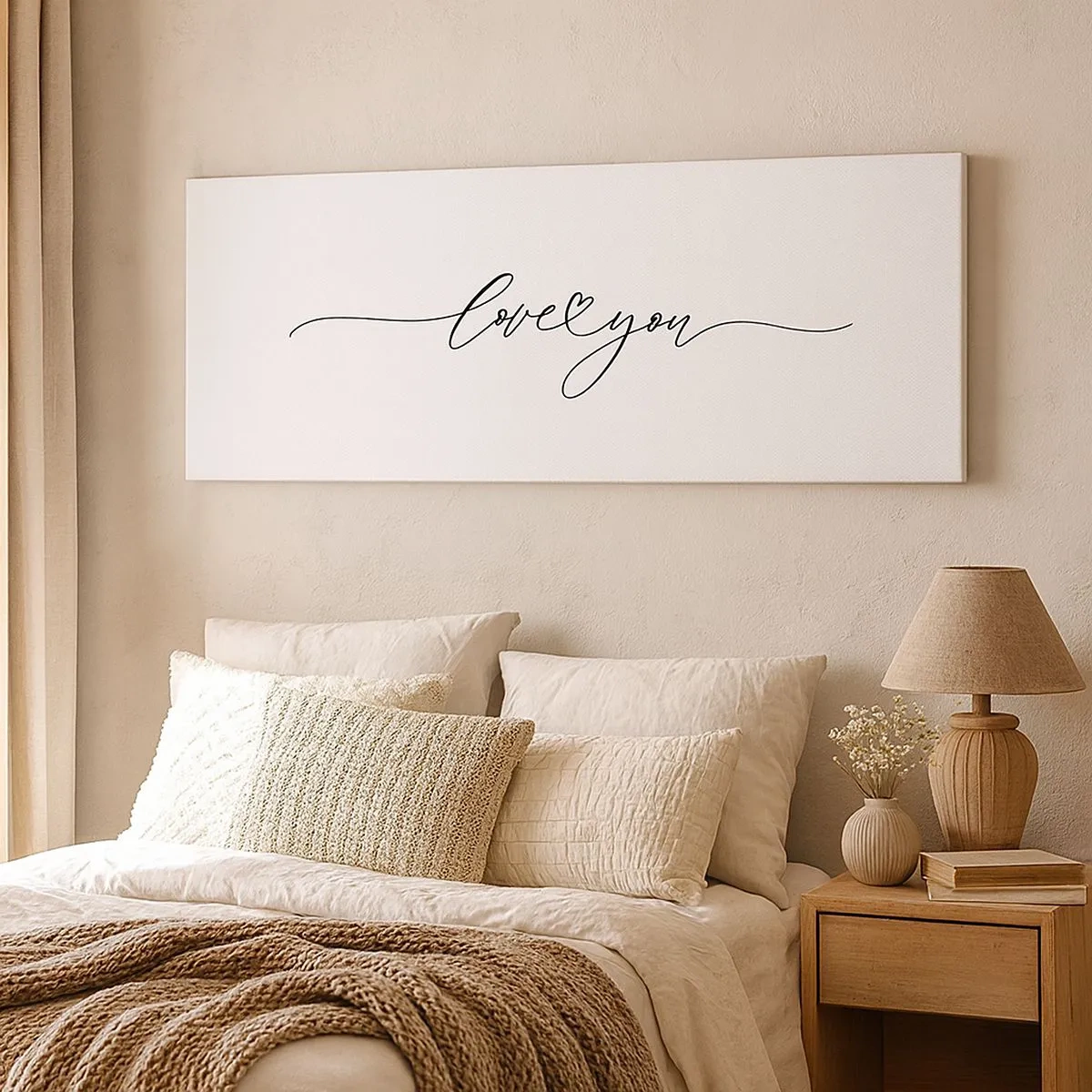 Bild auf Leinwand - Leinwandbild - Schwarz auf weiß - 100x40 cm