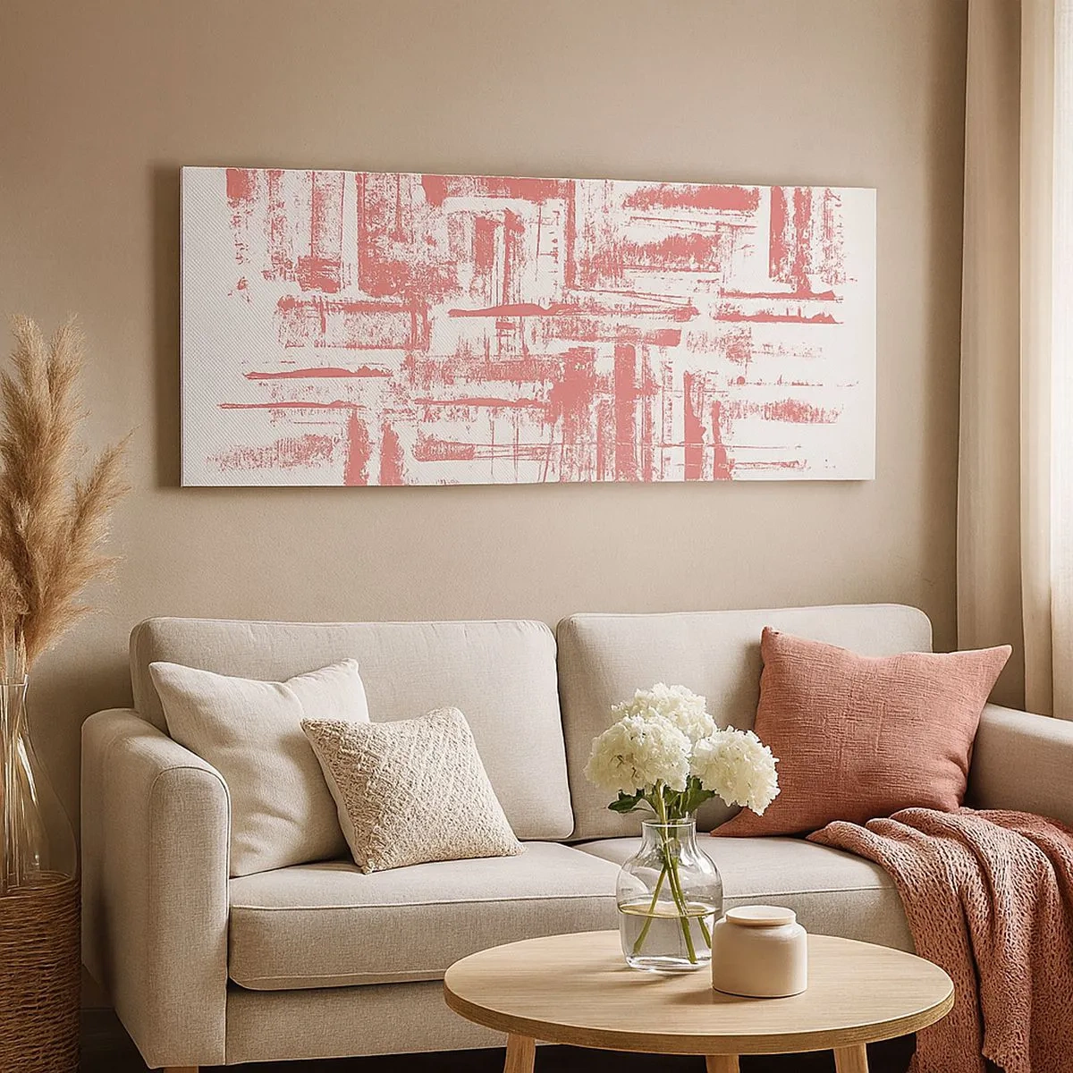 Bild auf Leinwand - Leinwandbild - Die rote Stadt - 100x40 cm