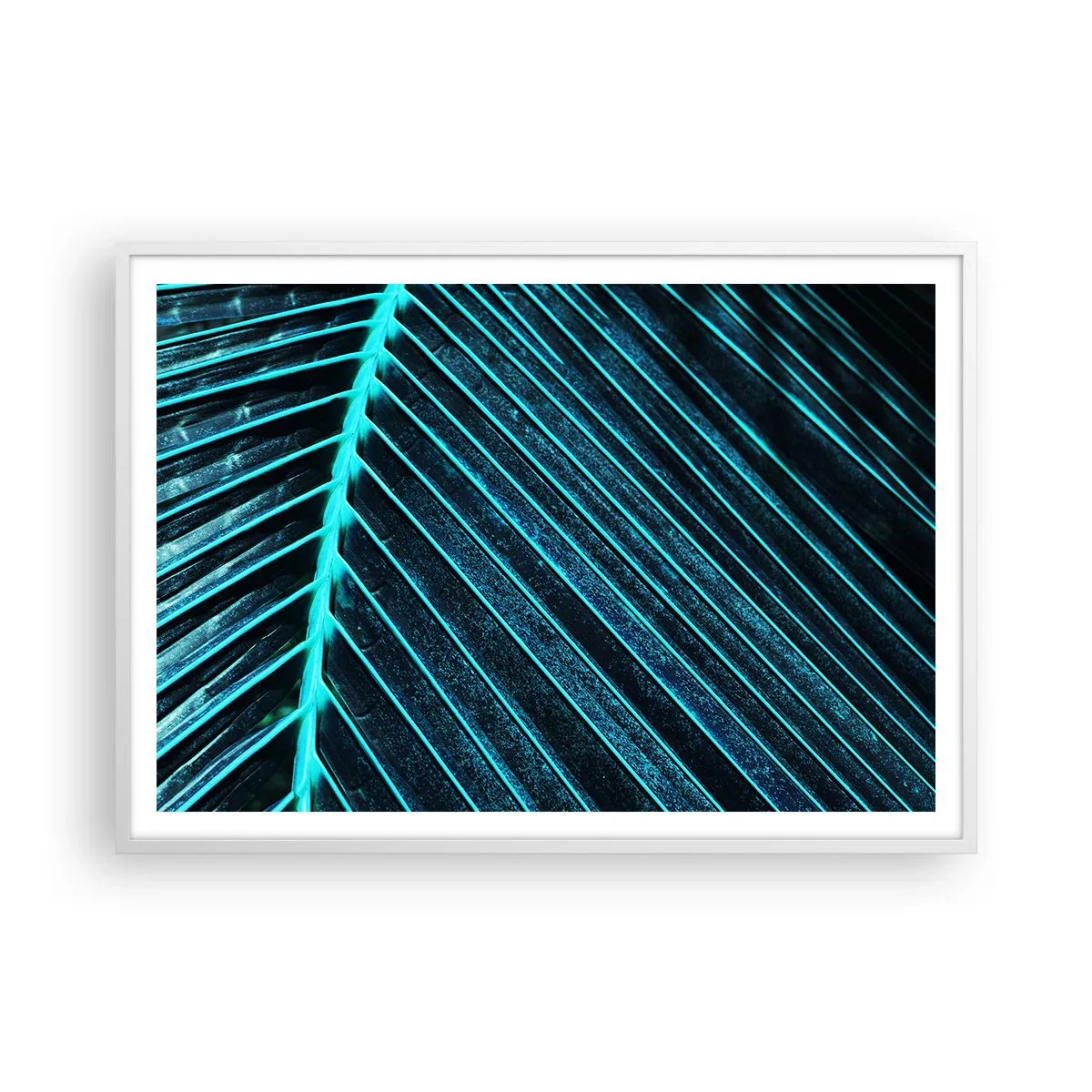 Poster in einem weißen Rahmen - Grüne Textur - 100x70 cm