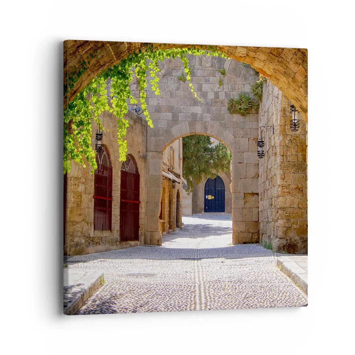 Bild auf Leinwand - Leinwandbild - Die Prozession wird bald erscheinen - 40x40 cm