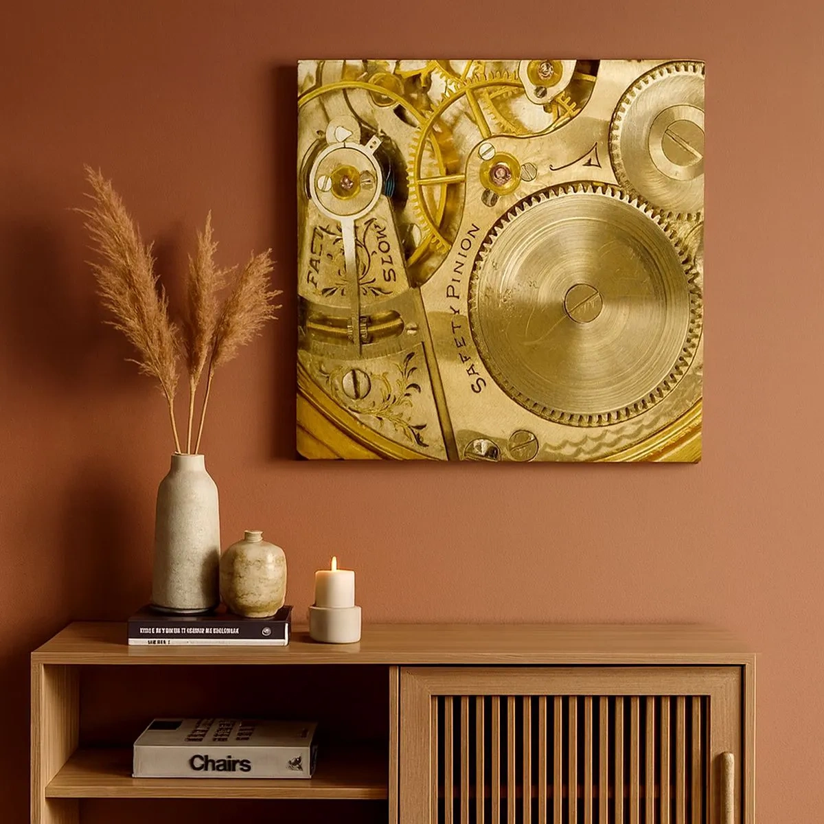 Bild auf Leinwand - Leinwandbild - Geh mit der Zeit - 30x30 cm