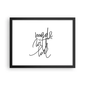 Poster in einem schwarzem Rahmen - Die beste Marke - 40x30 cm