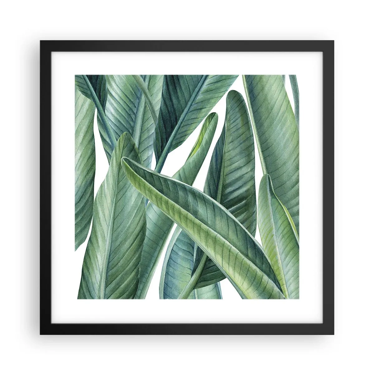 Poster in einem schwarzem Rahmen - An und für sich Grün - 40x40 cm