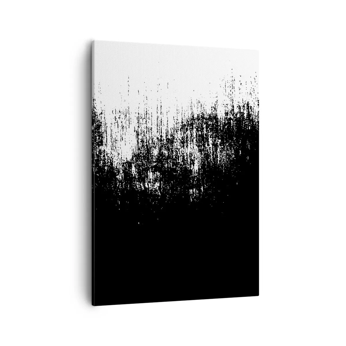 Bild auf Leinwand - Leinwandbild - Minimalistische Abstraktion in Schwarzweiß - 50x70cm - Und der Gewinner ist ... - Moderne Wanddekoration für Wohnzimmer und Schlafzimmer ARTTOR