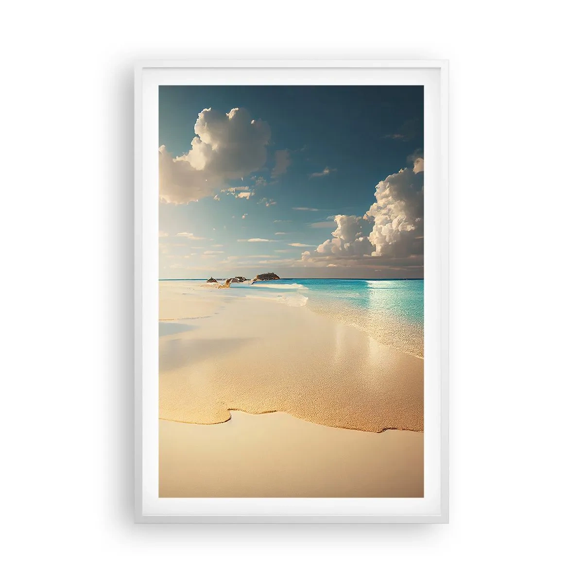 Poster in einem weißen Rahmen - Erträumter Tag - 61x91 cm