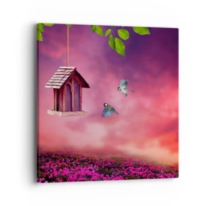 Bild auf Leinwand - Leinwandbild - Einladung zum Abendessen - 40x40 cm