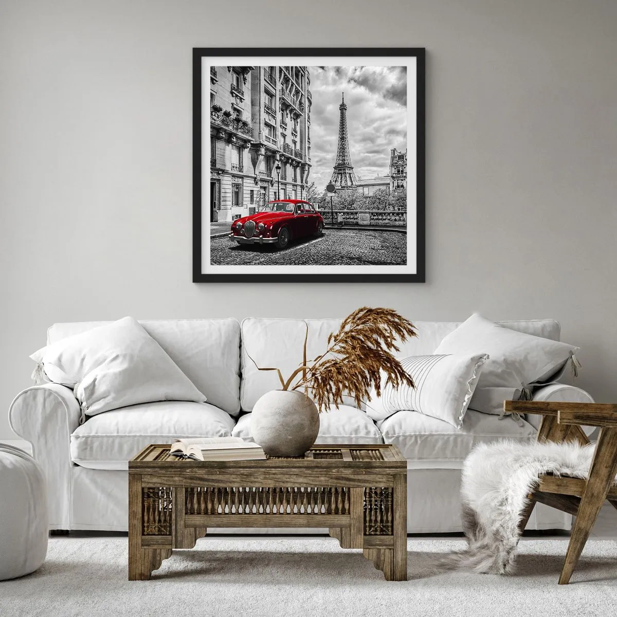 Poster in einem schwarzem Rahmen - Raubtier in der Stadt - 40x40 cm