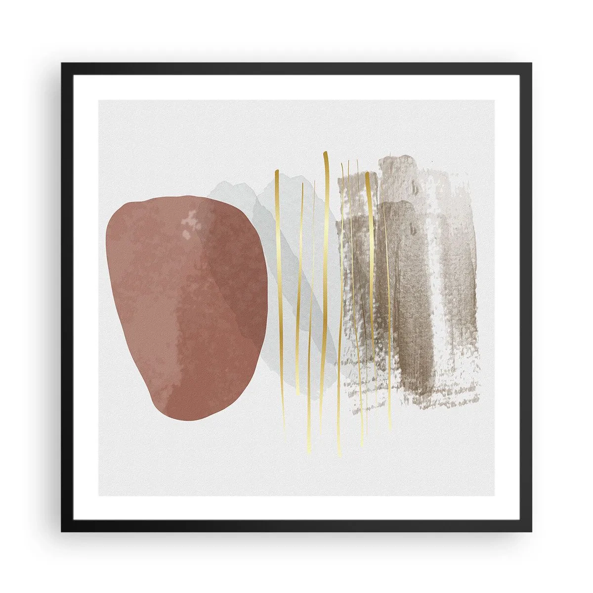 Poster in einem schwarzem Rahmen - Abstrakte Kolonnade - 60x60 cm