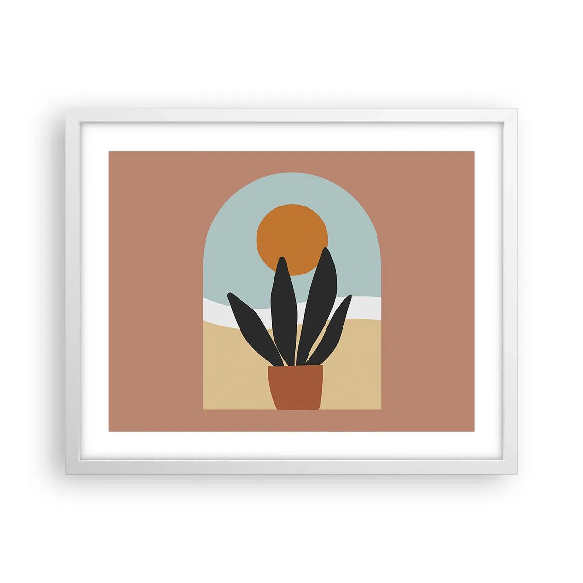 Poster in einem weißen Rahmen - Kleine Freuden - 50x40 cm