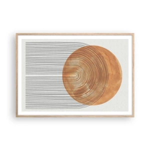 Poster in einem Rahmen aus heller Eiche - SonnenKomposition - 100x70 cm