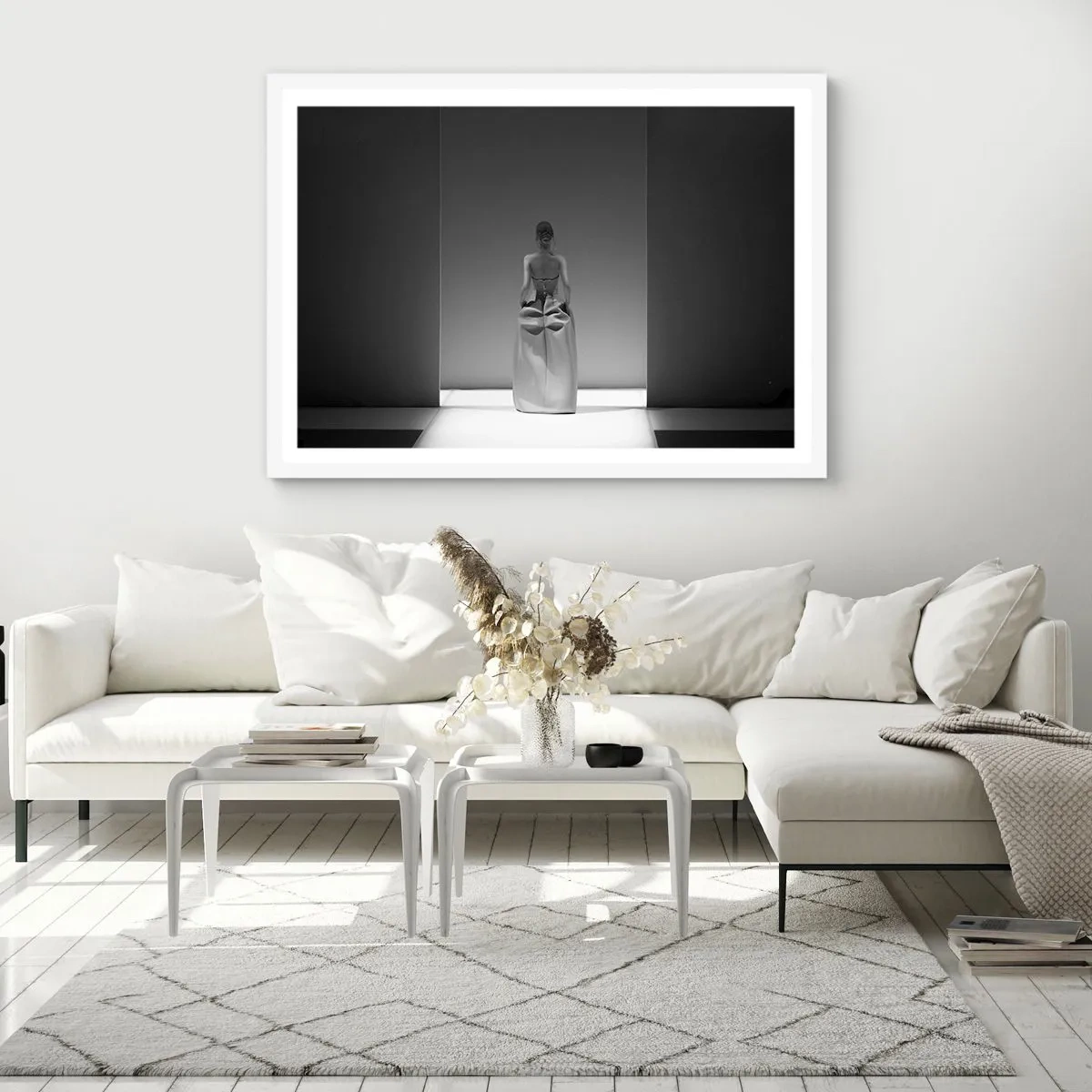 Poster in einem weißen Rahmen - Raffinierte Einfachheit - 91x61 cm