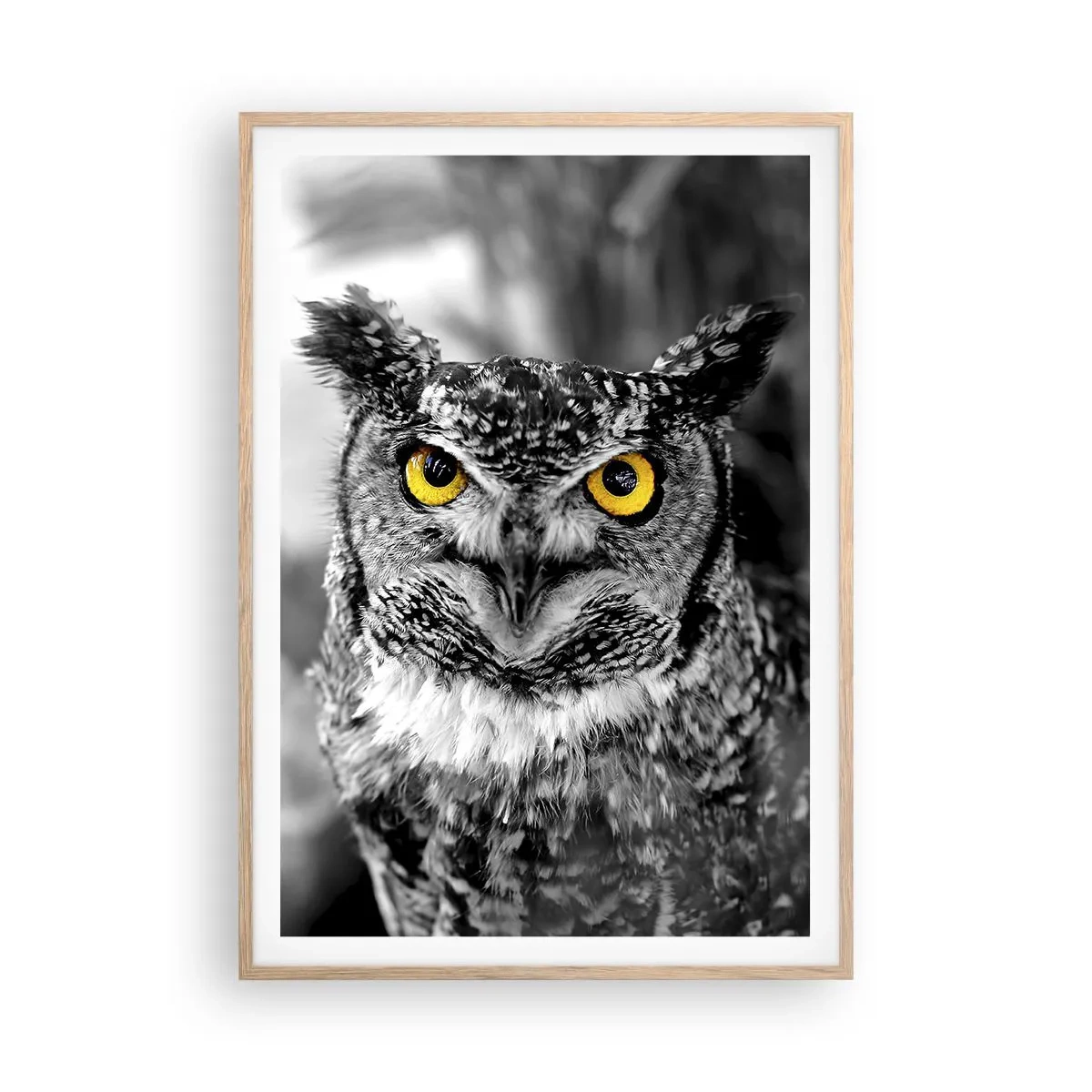 Poster in einem Rahmen aus heller Eiche - Nichts wird sich verstecken - 70x100 cm