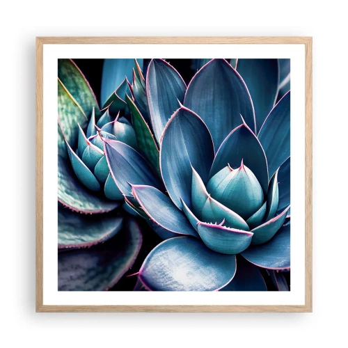 Poster in einem Rahmen aus heller Eiche - Lebenskraft - 60x60 cm