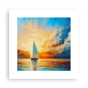 Poster - In Gold segeln - 30x30 cm
