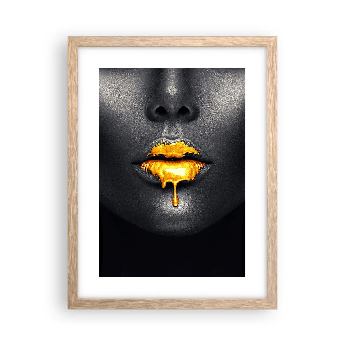 Poster in einem Rahmen aus heller Eiche - Goldmaul - 30x40 cm