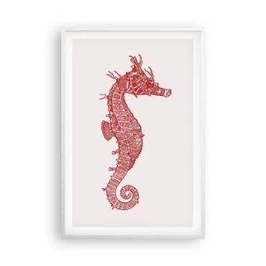 Poster in einem weißen Rahmen - Komplizierte Kreatur - 61x91 cm