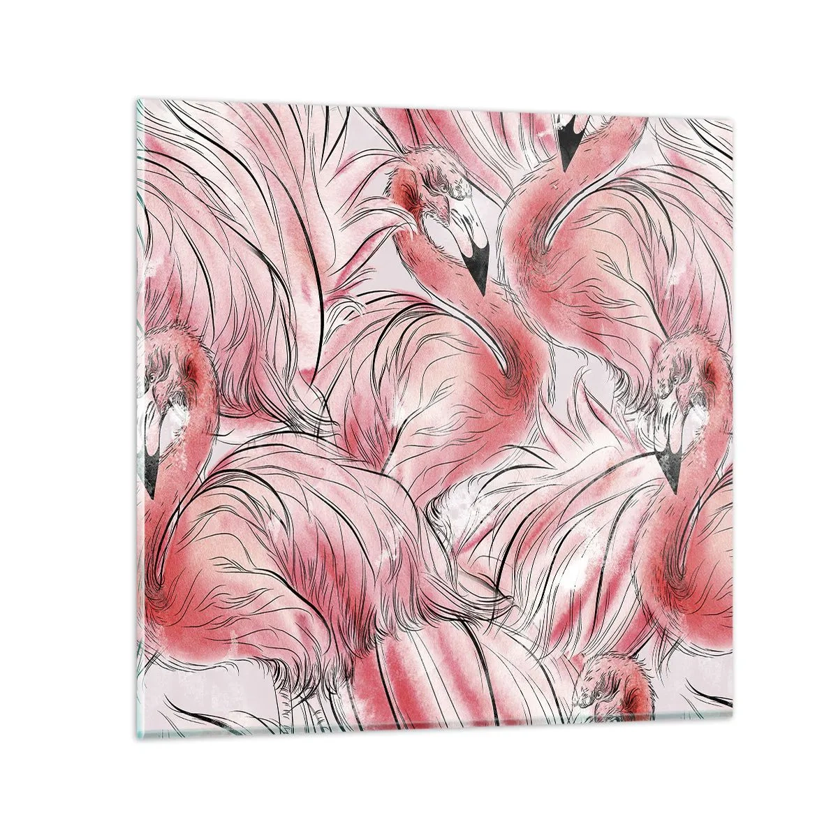 Glasbild - Bild auf glas - Bird Corps de Ballet - 40x40 cm