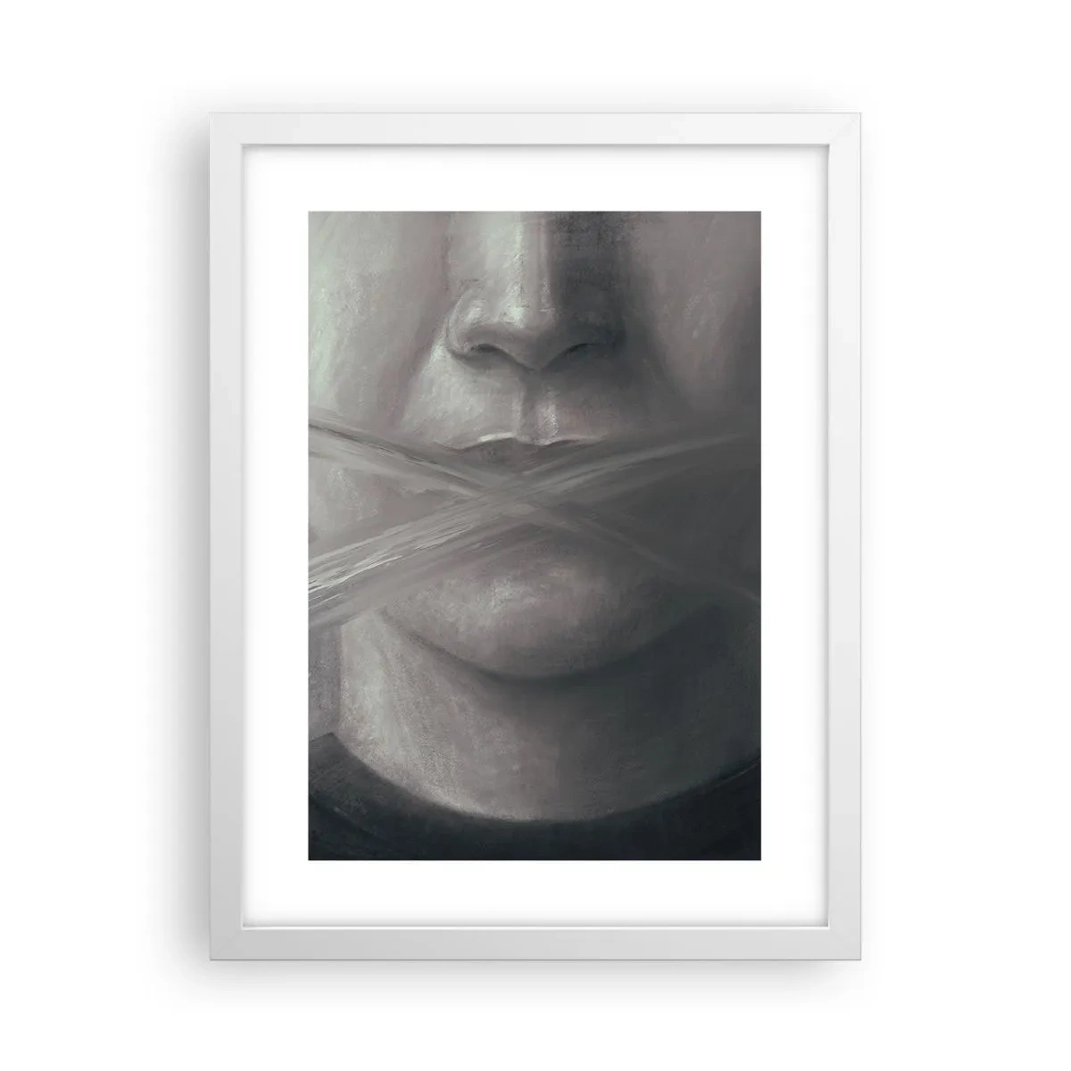 Poster in einem weißen Rahmen - Ohne ein Wort - 30x40 cm