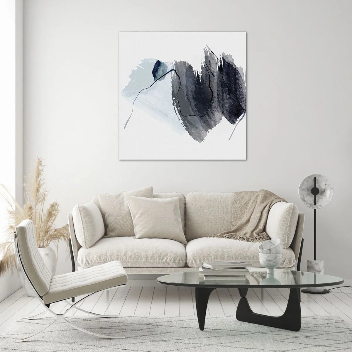 Glasbild - Bild auf glas - Intensität und Bewegung - 70x70 cm