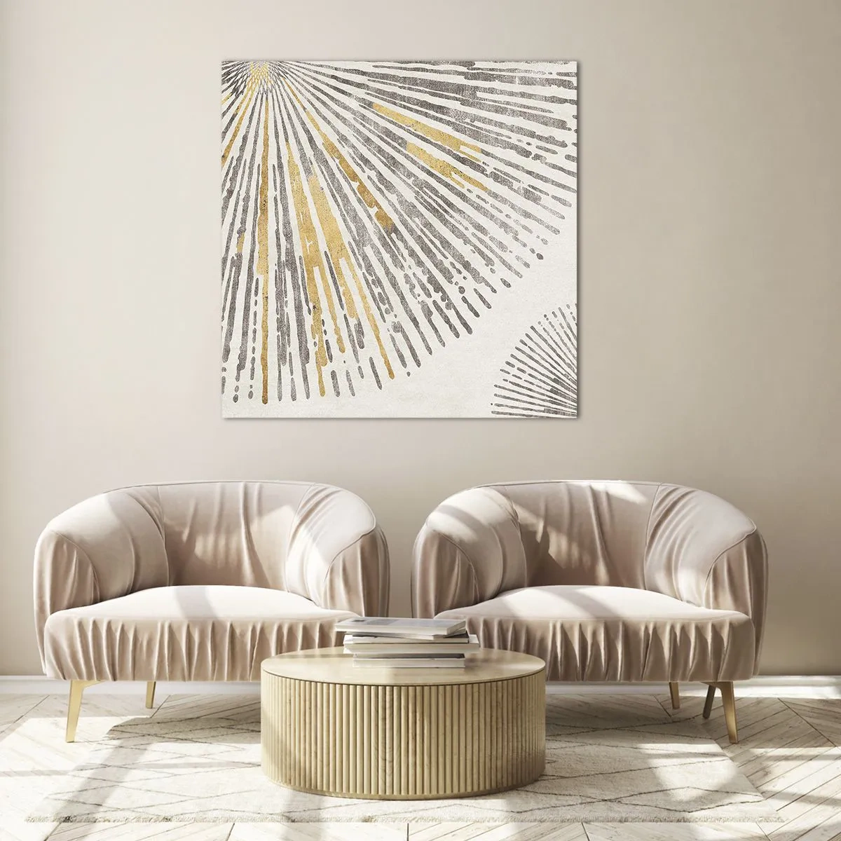 Glasbild - Bild auf glas - Schönheit des Strahls - 50x50 cm