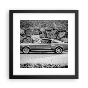 Poster in einem schwarzem Rahmen - Die Legende der 1960er - 30x30 cm