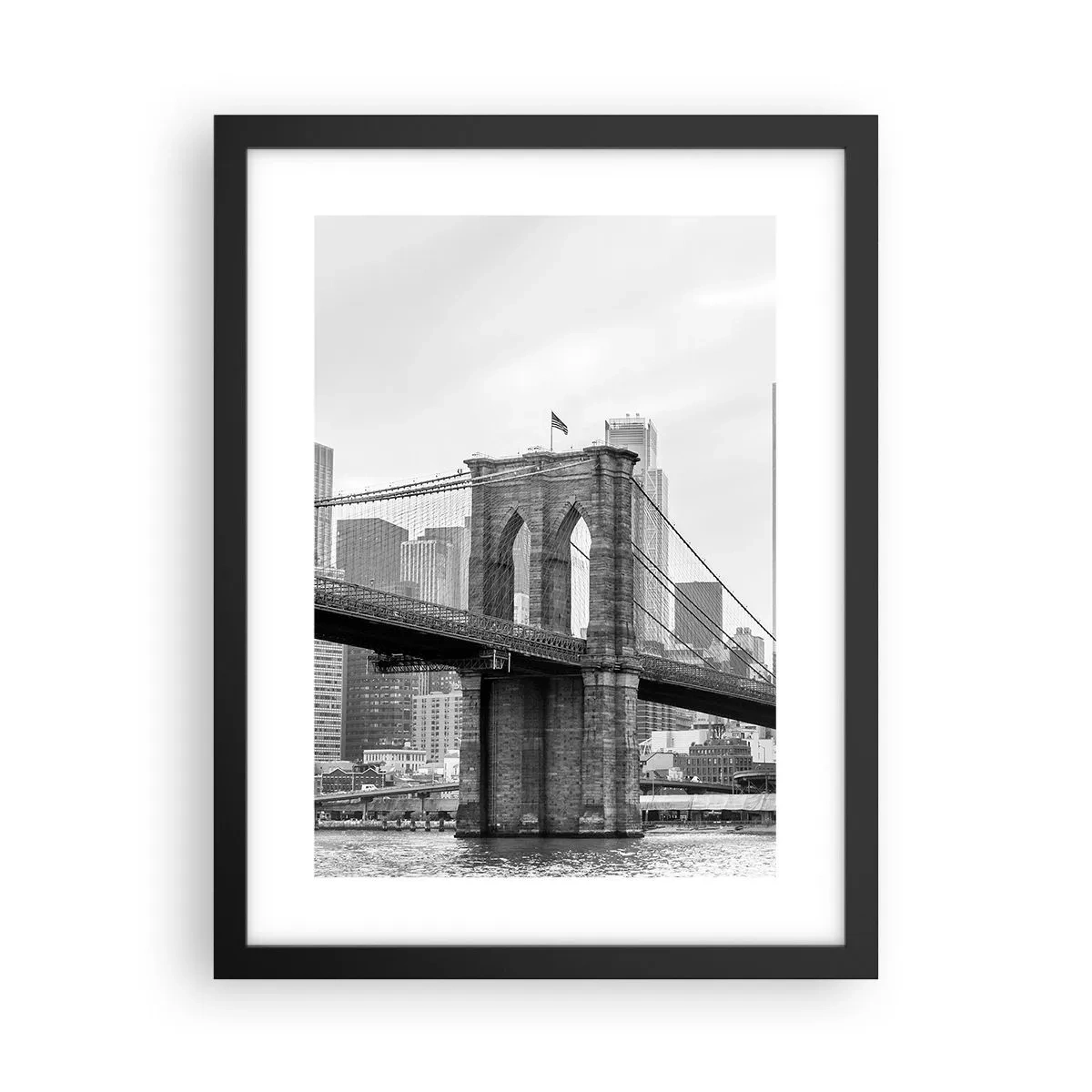 Poster in einem schwarzem Rahmen - New Yorker Atmosphäre - 30x40 cm