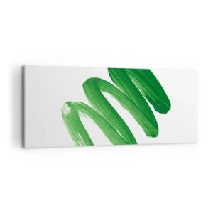 Bild auf Leinwand - Leinwandbild - Grüner Witz - 100x40 cm