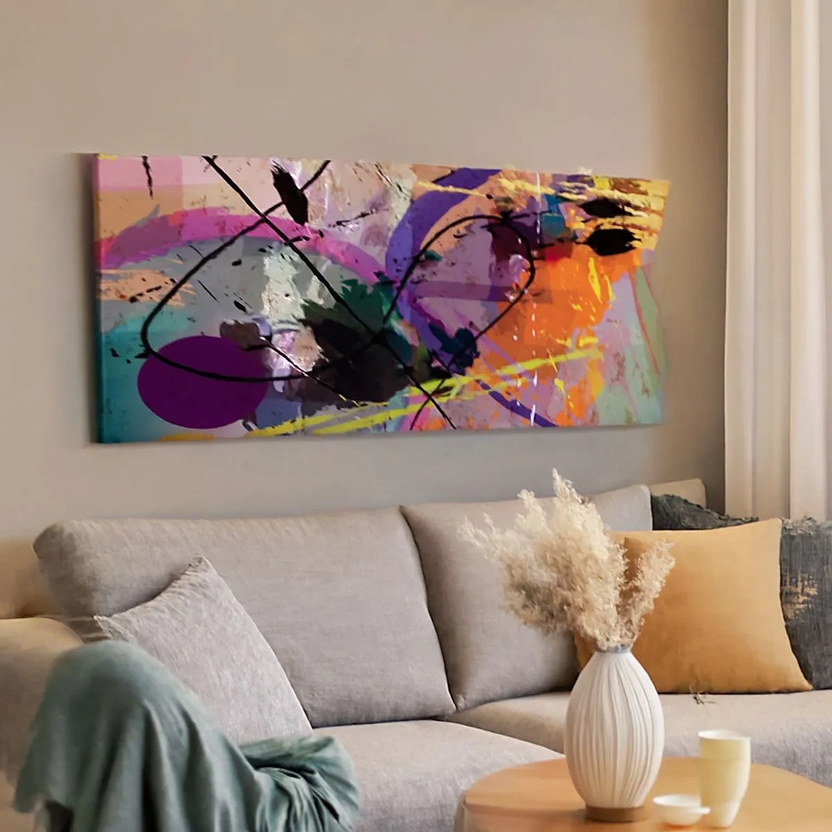 Bild auf Leinwand - Leinwandbild - Du kannst geradeaus oder umhergehen - 100x40 cm