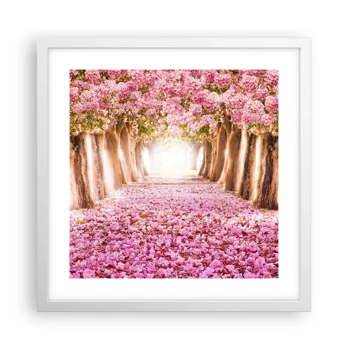 Poster in einem weißen Rahmen - Der Weg ins Paradies - 40x40 cm