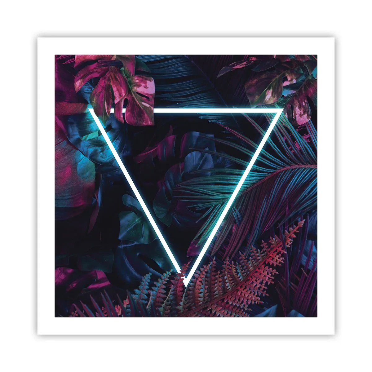 Poster - Garten im Disco-Stil - 60x60 cm