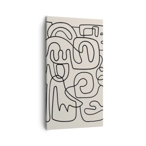 Bild auf Leinwand - Leinwandbild - Folge der Spur - 45x80 cm