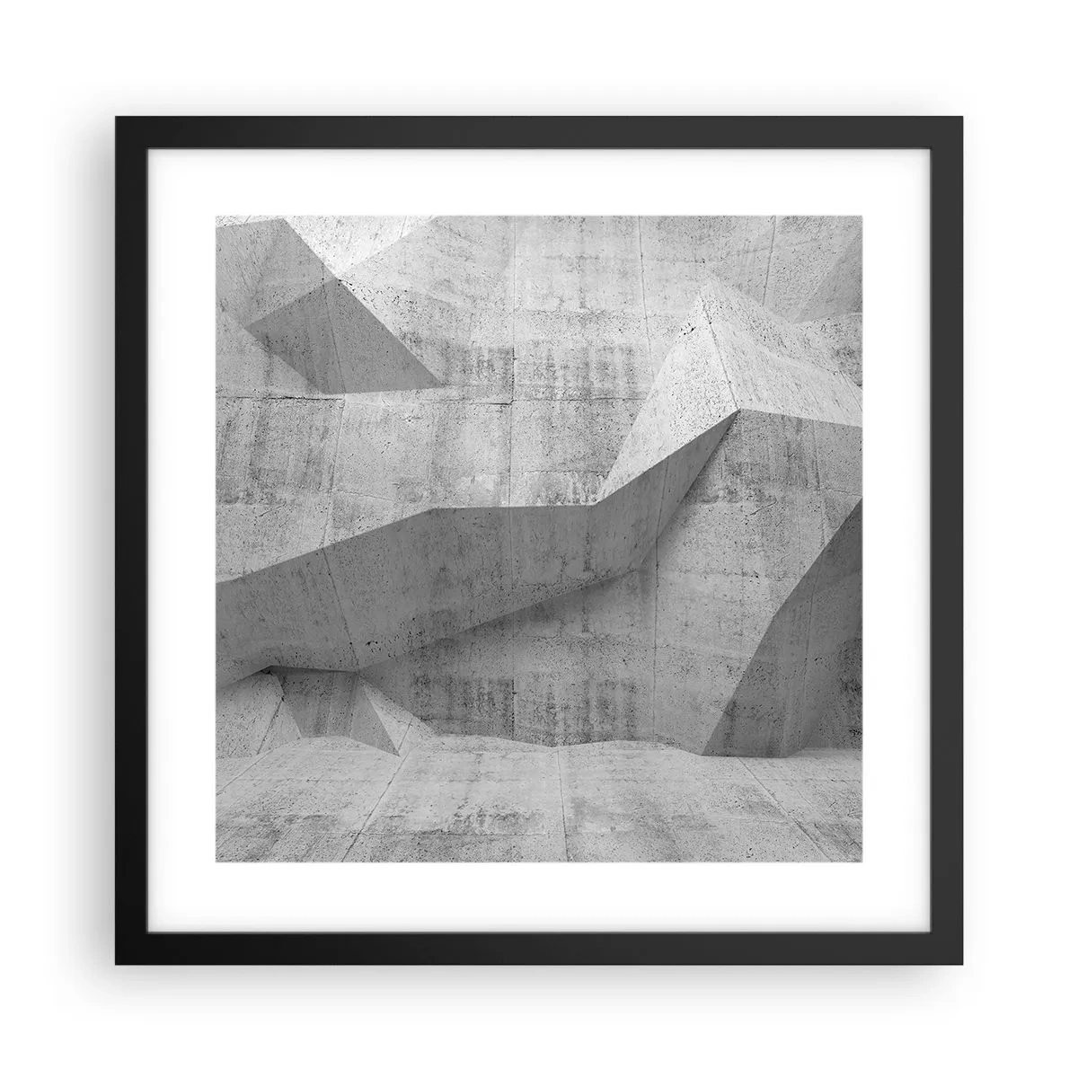 Poster in einem schwarzem Rahmen - Eine echte Herausforderung - 40x40 cm