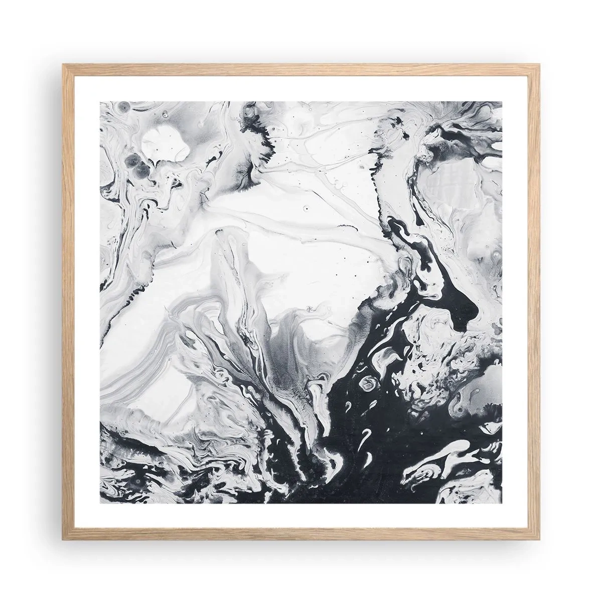 Poster in einem Rahmen aus heller Eiche - Das Innere der Erde - 60x60 cm