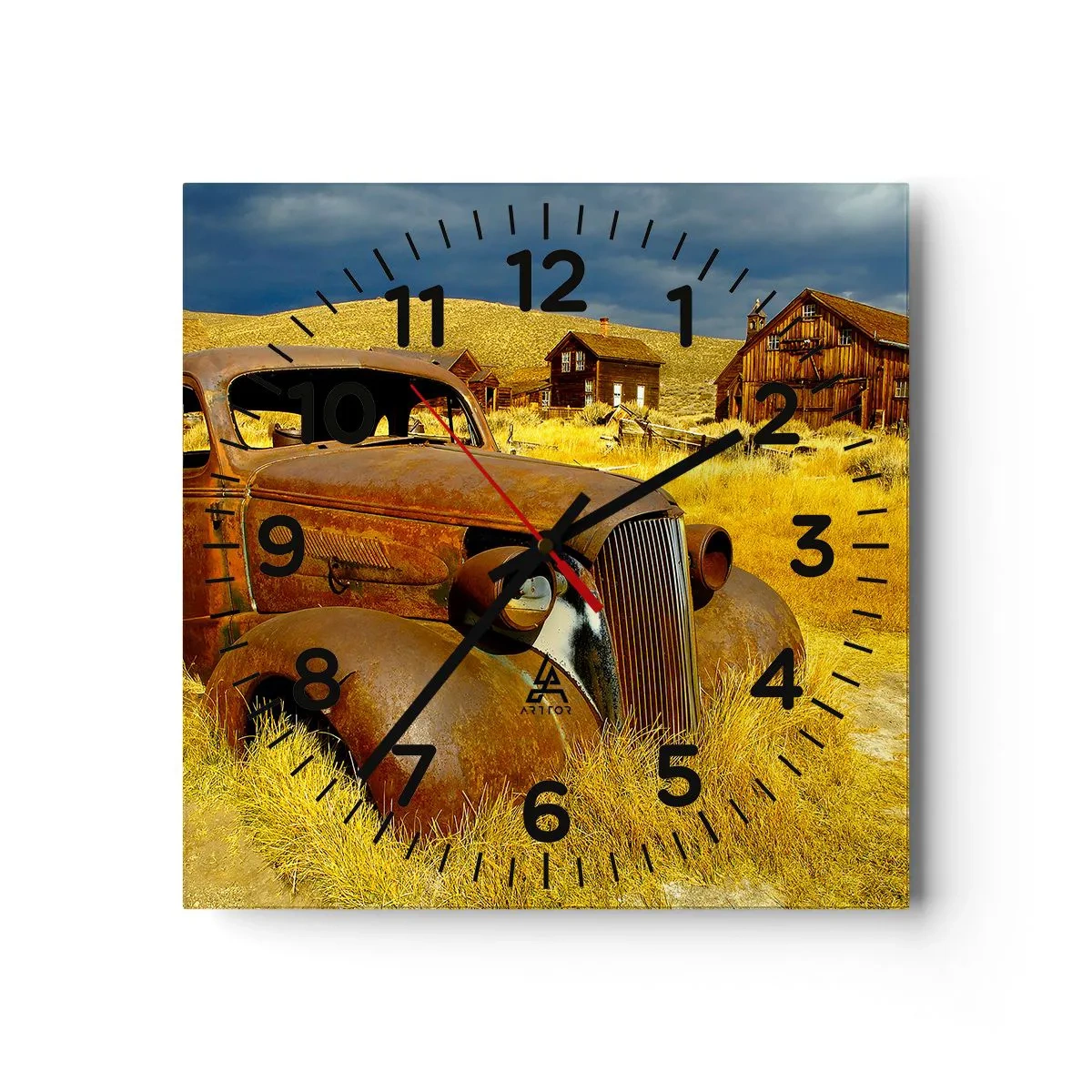 Wanduhr - Glasuhr - Eine wohlverdiente Ruhe - 40x40 cm