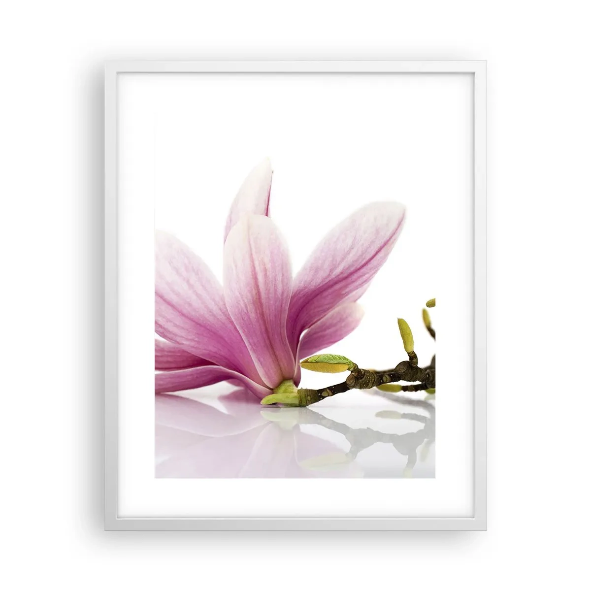Poster in einem weißen Rahmen - Zart wie ein Frühlingswind - 40x50 cm