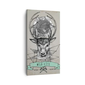 Bild auf Leinwand - Leinwandbild - St. sehen Hubertus - 45x80 cm