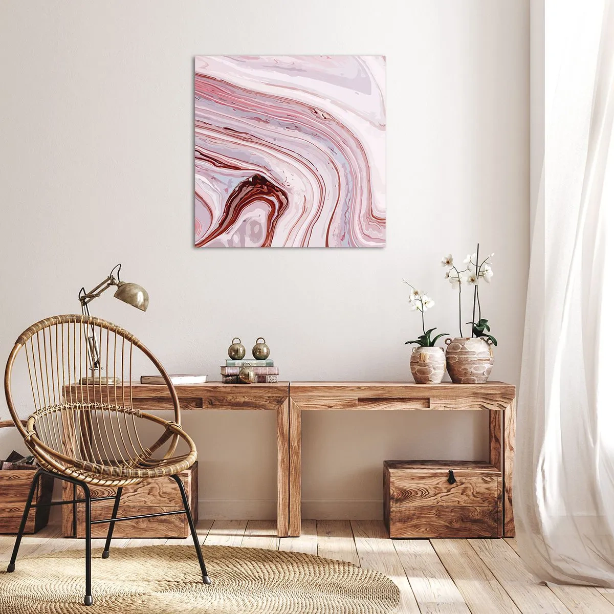 Bild auf Leinwand - Leinwandbild - Geradeaus, dann rechts runter - 30x30 cm
