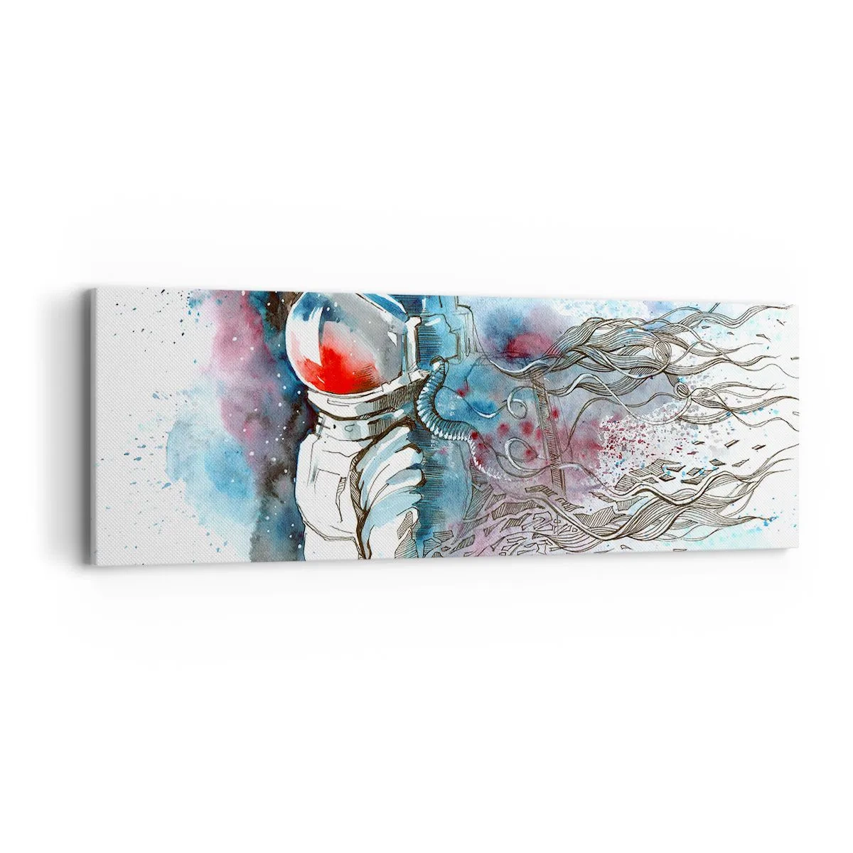 Bild auf Leinwand - Leinwandbild - Allein mit Platz - 90x30 cm