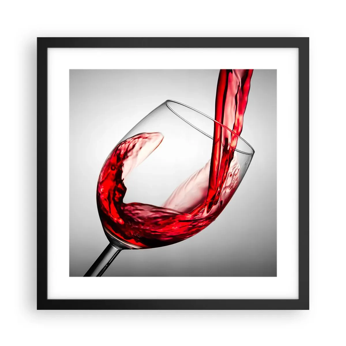 Poster in einem schwarzem Rahmen - Farbe – Bewegung – Klang - 40x40 cm